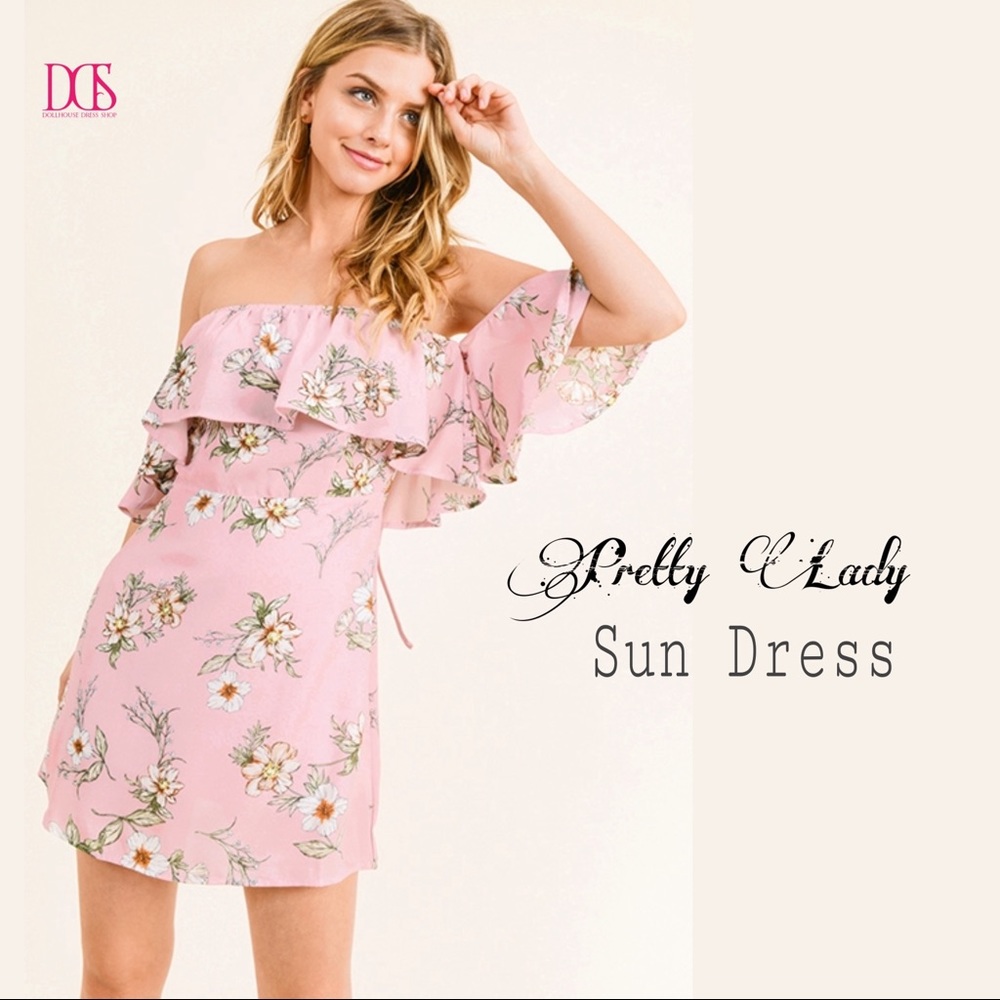 Pretty Lady - Floral Boho Off Shoulder Dress